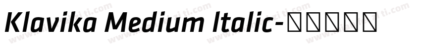 Klavika Medium ltalic字体转换
